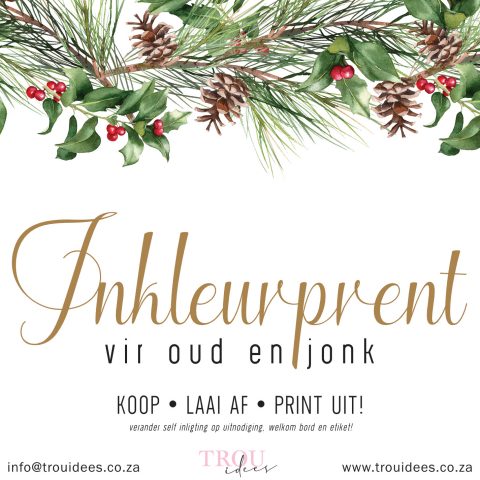 Kersfees Inkleurprent