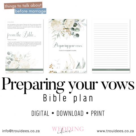 Preparing your vows